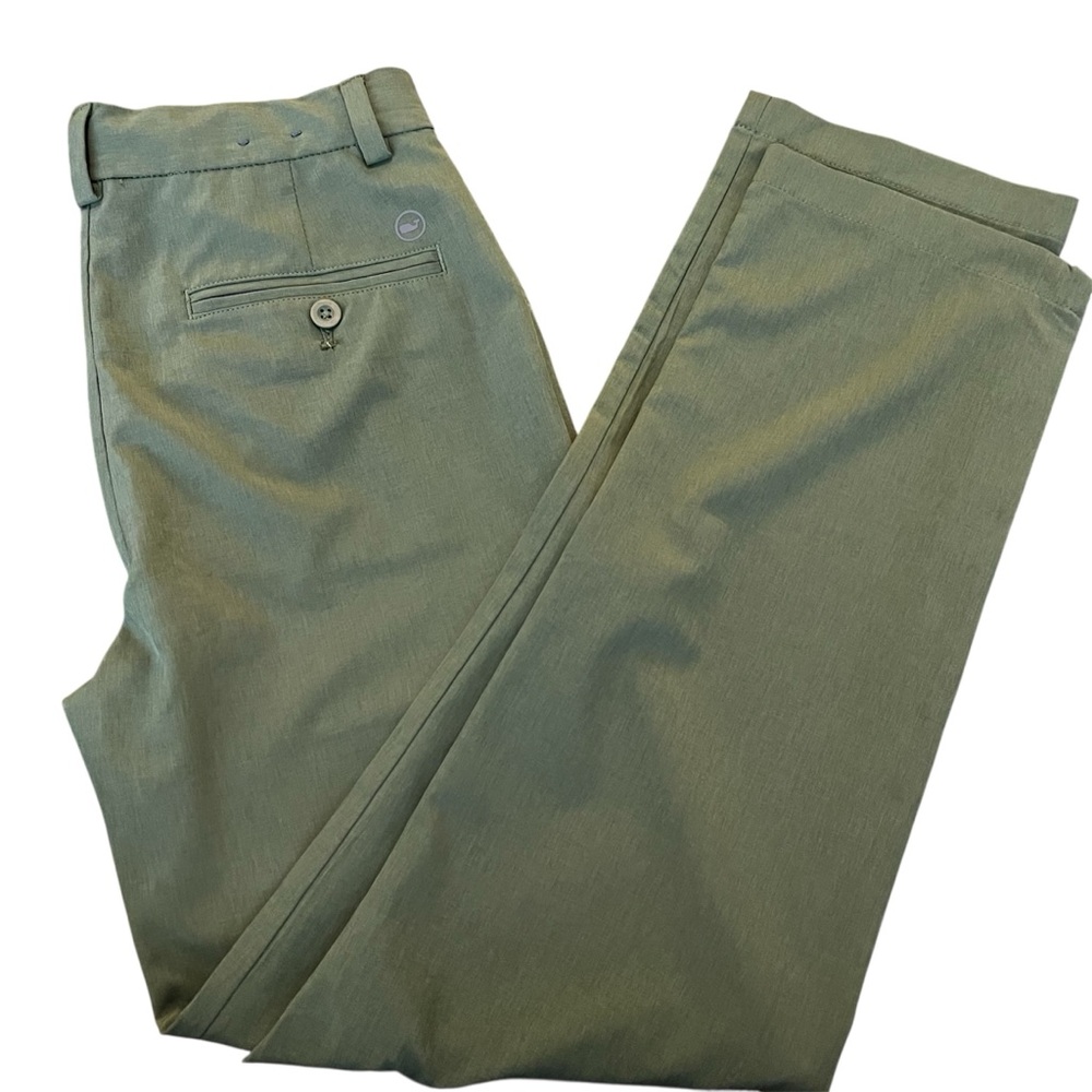 Vineyard Vines Boys Performance Breaker Pants Green Cyprus Size 16 Stretch